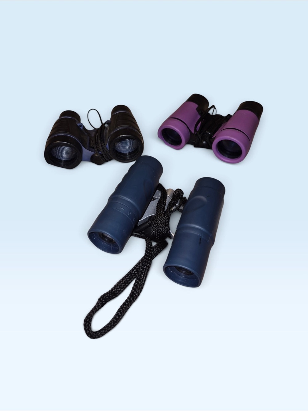 Lightweight Navy and Purple Compact Binoculars - Portable Outdoor Optics